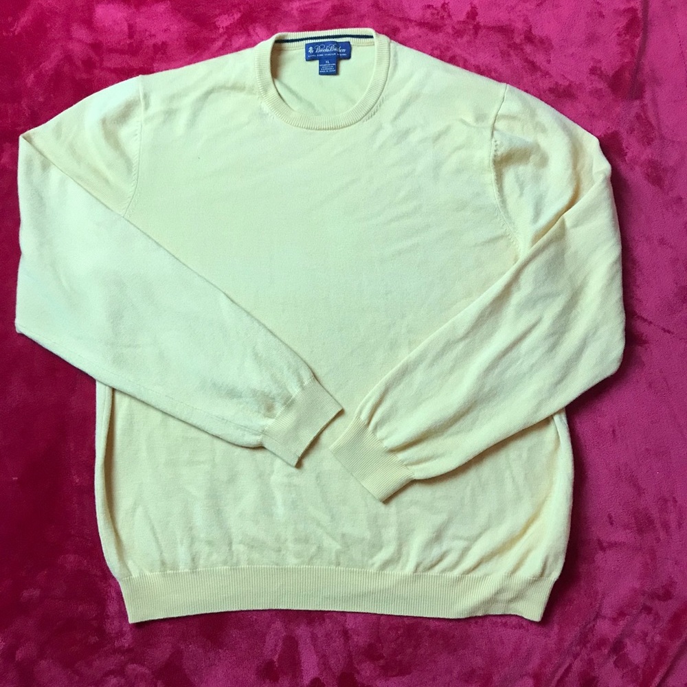 Brooks Brothers Merino Wool Yellow Sweater XL